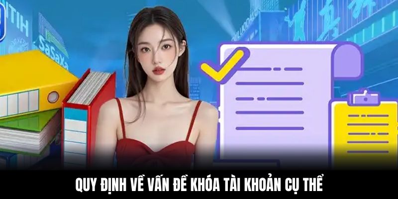 Quy định về vấn đề khóa tài khoản cụ thể