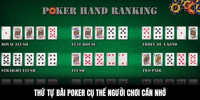 Thứ tự bài Poker và luật chơi